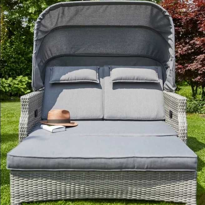Wyspa SOFA Ogrodowa  LEŻANKA 2os. rozkładana z poduszkami i markizą!