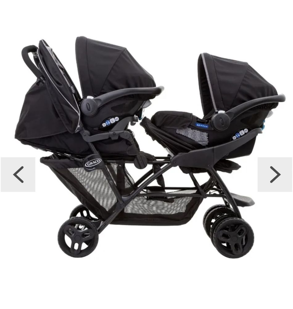 Graco wózek spacerowy, Black Grey podwojny