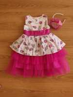 Vestido de festa para uma menina de 2-3 anos