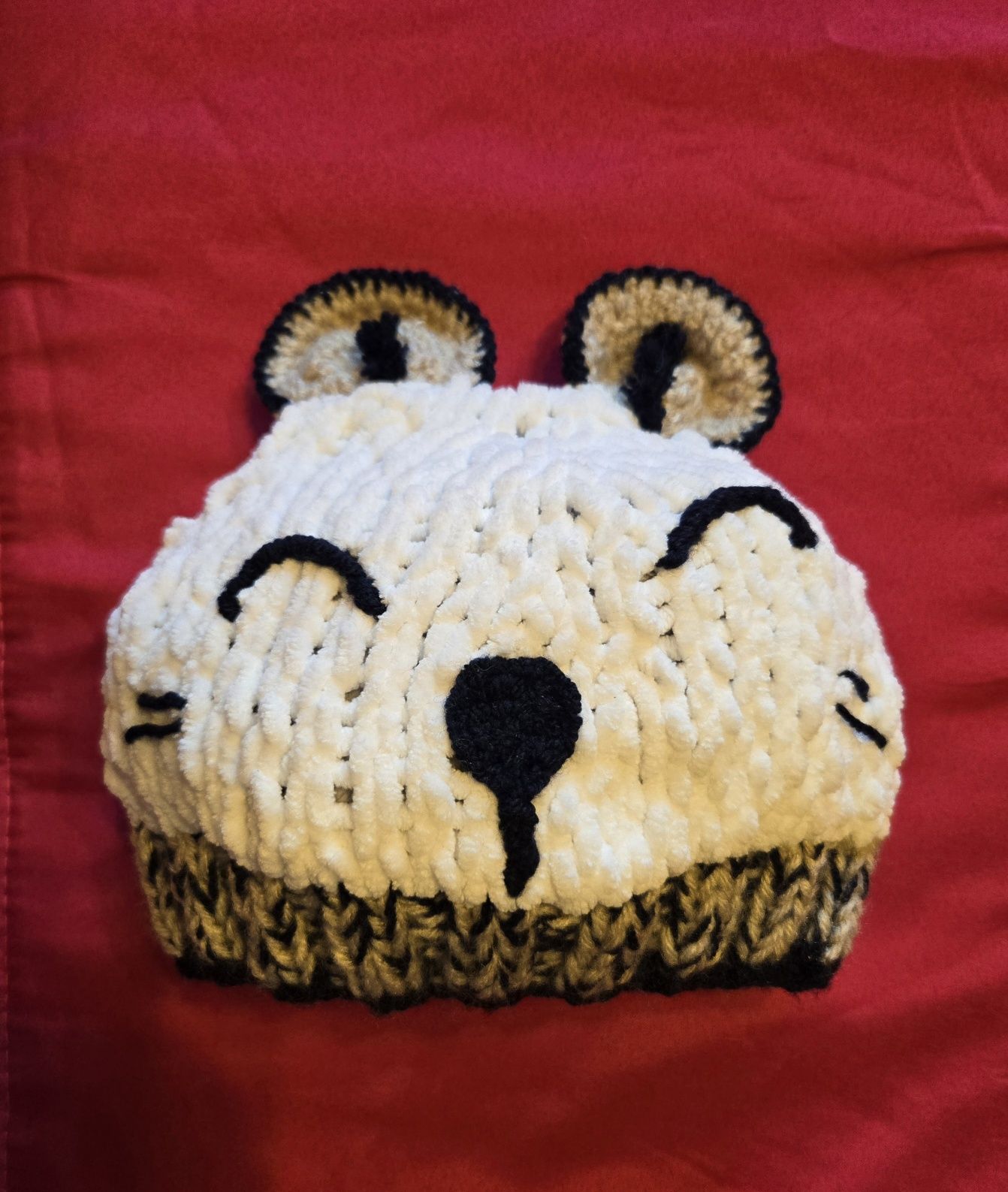 Gorro panda para criança