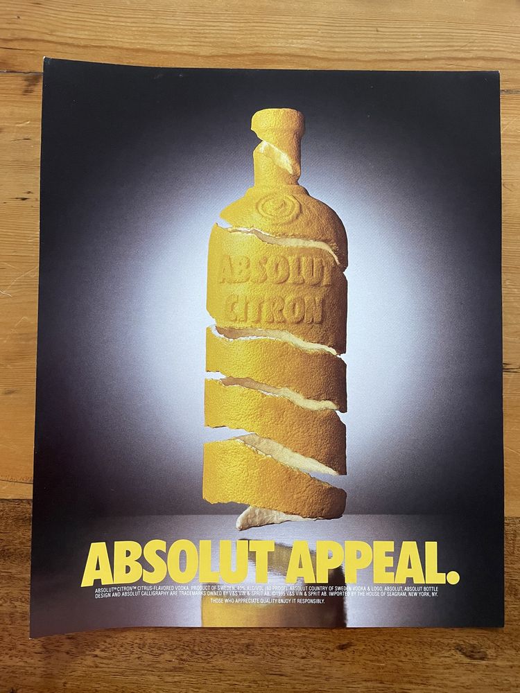 Cartazes Absolut Vodka Publicidade Vintage