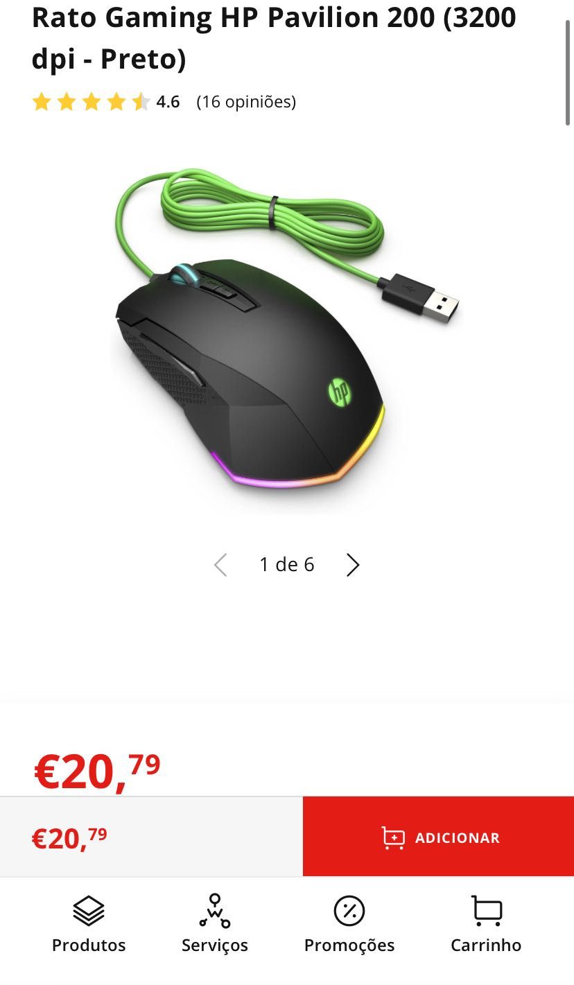 HP pavilion gaming mouse 200