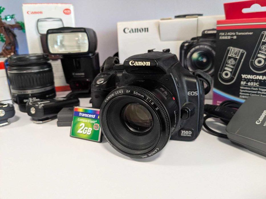 Canon EOS 350D Canon EF 50mm f/1.8 II Speedlite 430 Yongnuo RF-603C II