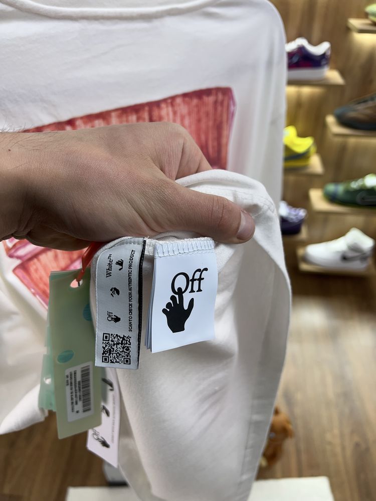 Футболка OFF-WHITE Arrows logo White / Red