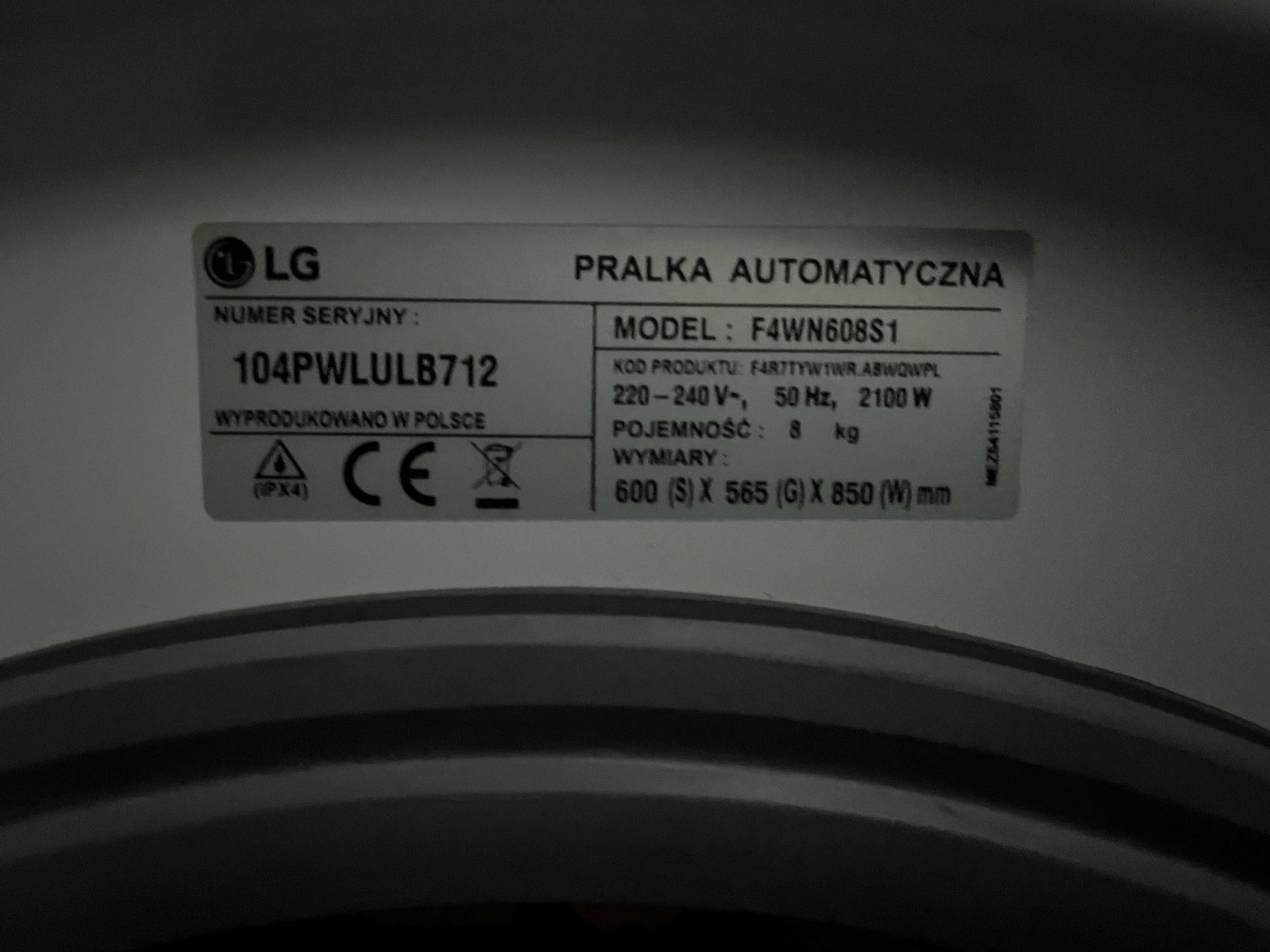 Części do LG pralka model F4WN608S1 nr serii 104PWLULB712