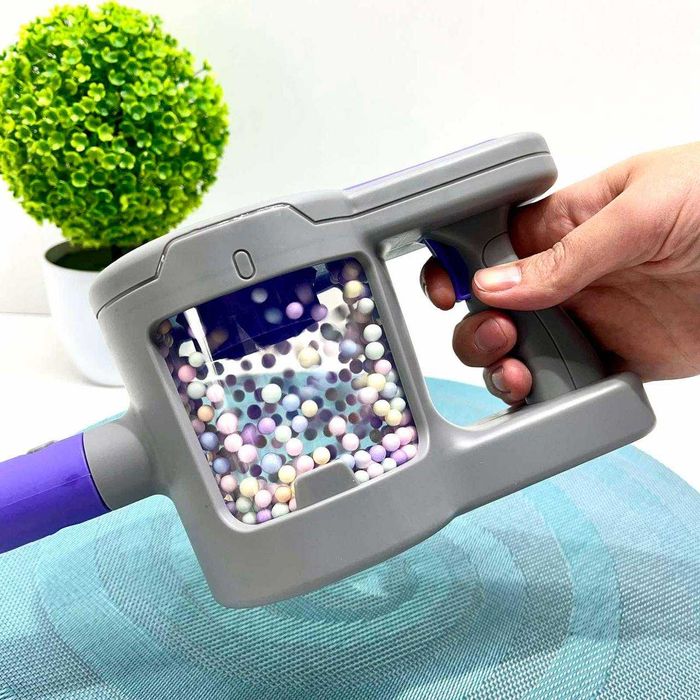 Дитячий пилосос пінопластові кульки насадки звук  Фіолетовий (HJ619D)