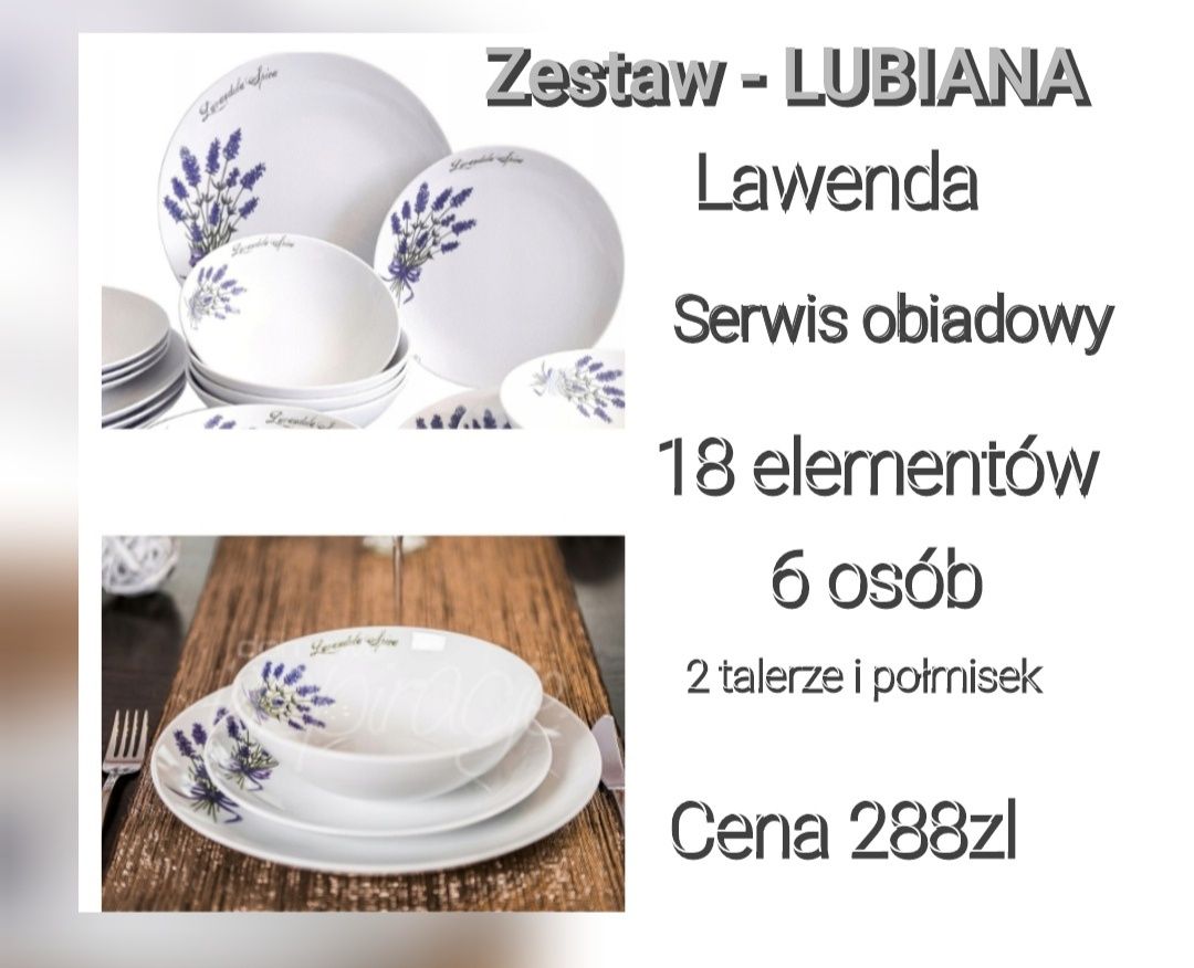 Serwis kawowy obiadowy waza