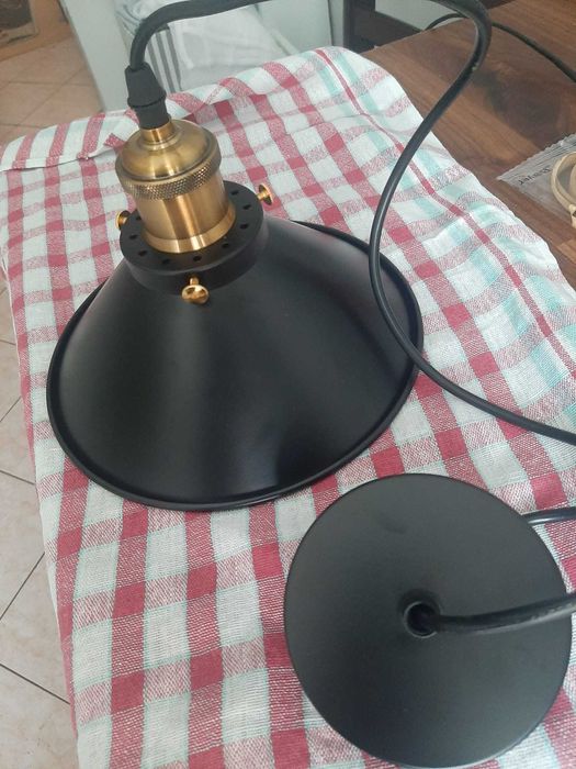 Lampa sufitowa czarna 2szt