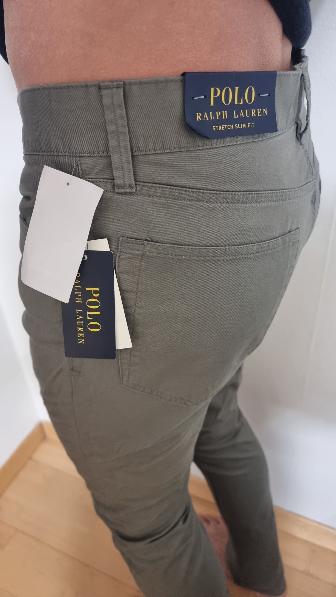 Nowe Eleganckie męskie spodnie chinosy 32/32 polo ralph lauren