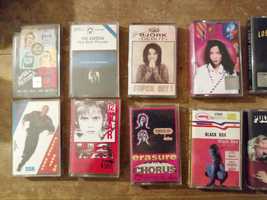 Kasety 12 sztuk Bjork The Doors U2 Pulp Mc Hammer Budka Suflera dEUS