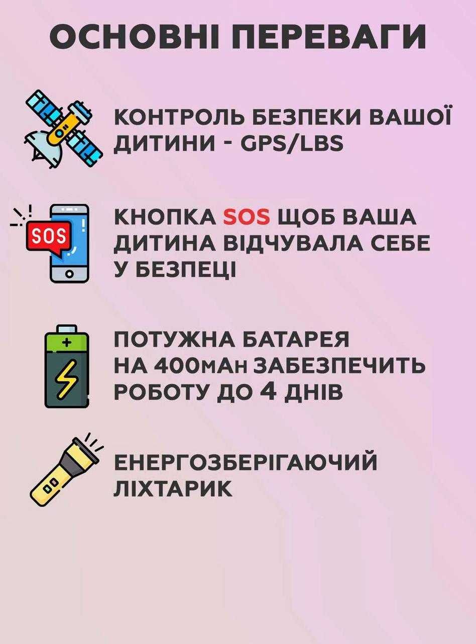 НОВИНКА! Подарунок на Миколая годинник телефон з сім картою, GPS. SOS