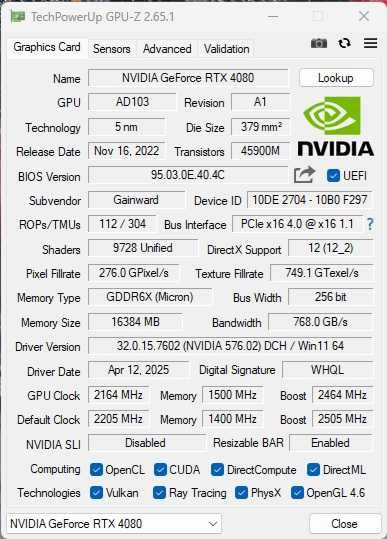 Karta graficzna Gainward GeForce RTX™ 4080 Phantom