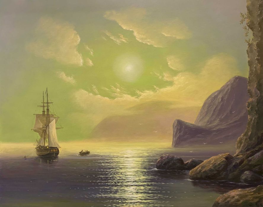 Картина олією на полотні " Морський краєвид"