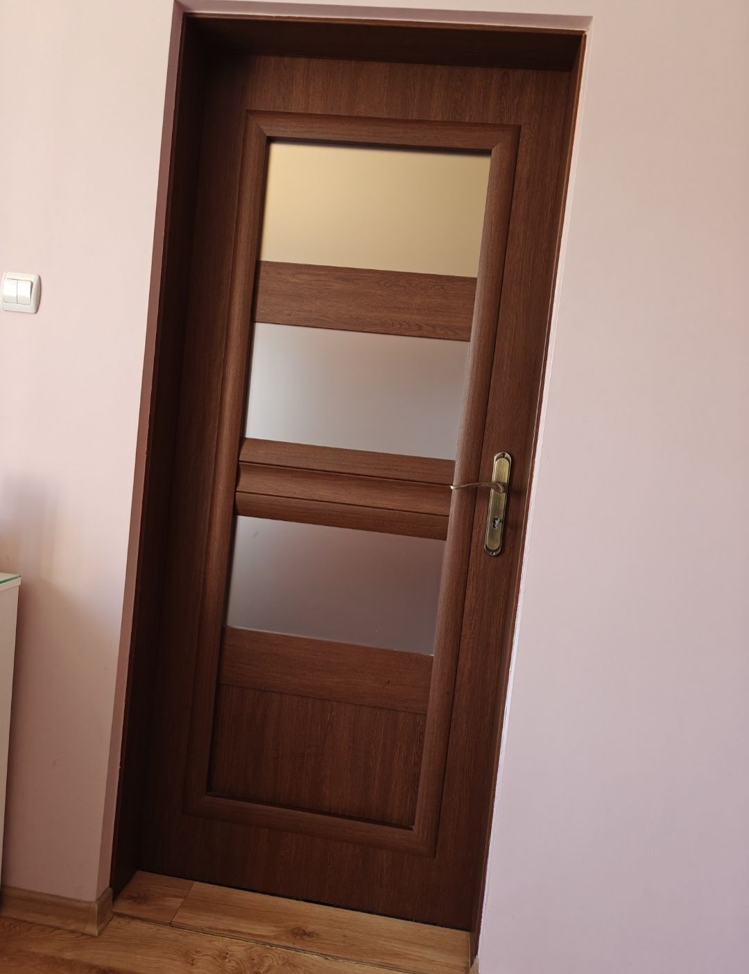 Drzwi zewnętrzne wejściowe dębowe dąb wewnętrzne 80 90 cm prawe lewe