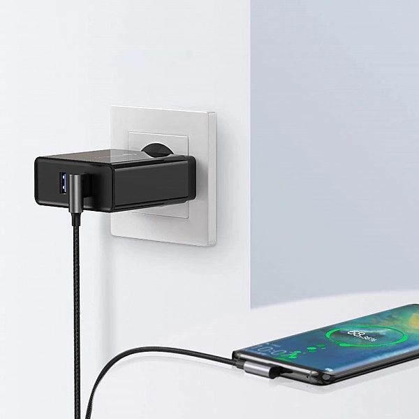 Ugreen kątowy kabel przewód USB - USB Typ C Quick Charge 3.0 QC3.0/3 A