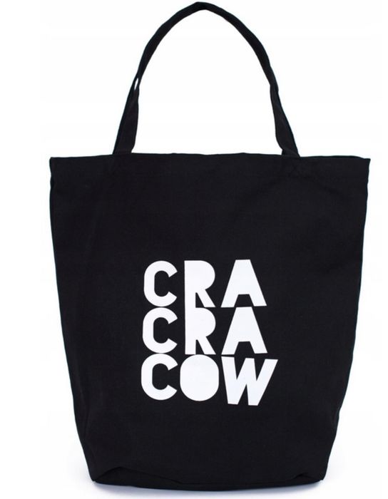 Torba eko duża czarna Cra Cra Cow
