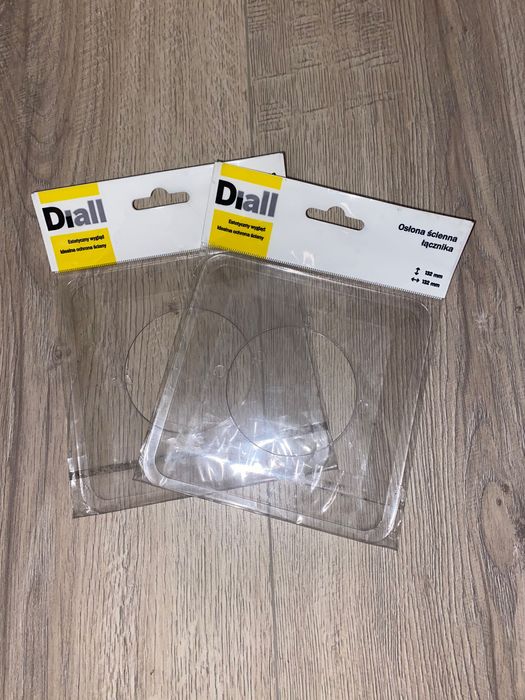 Osłona ścienna łącznika Diall natynkowa transparentna, 2 sztuki