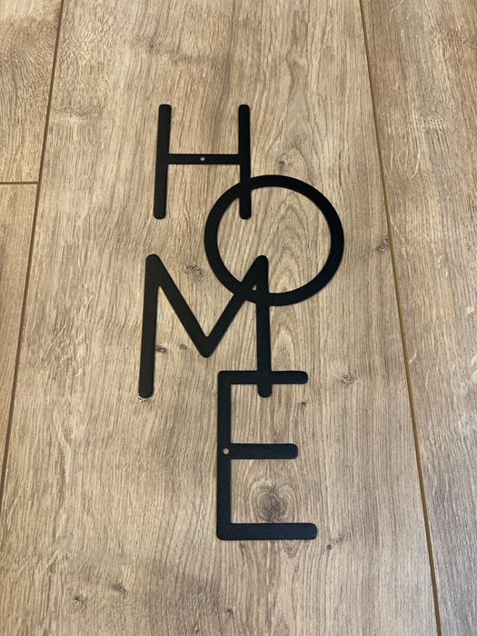 Metalowa, czarna ozdoba na ścianę, dekoracja, obraz, home