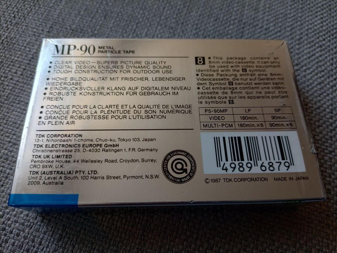 TDK MP 90 8 mm video cassette folia