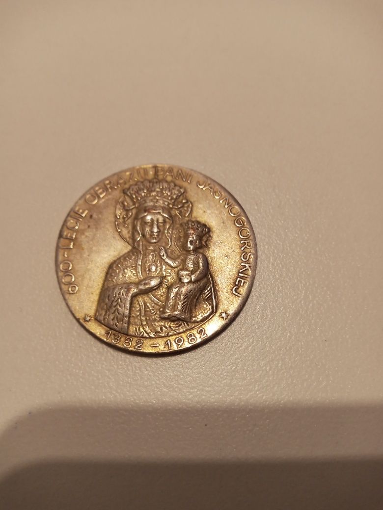 Moneta medal 600-lecie obrazu Pani Jasnogórskiej 1982