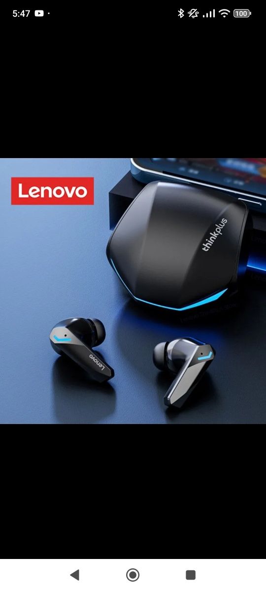 Fones Lenovo GM2 Pro Sem Fio