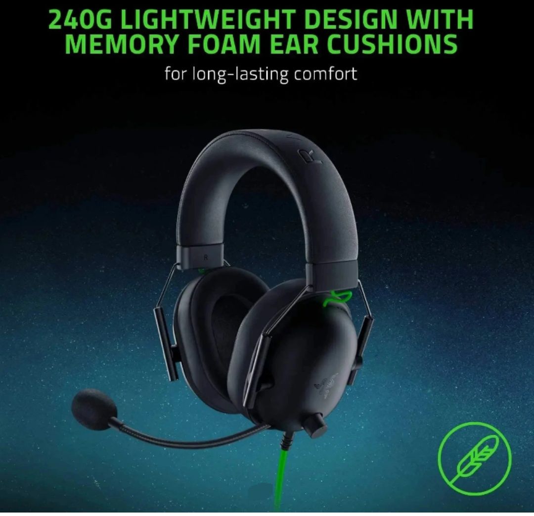 Навушники провідні Razer Blackshark V2 X Black з адаптивним звуком