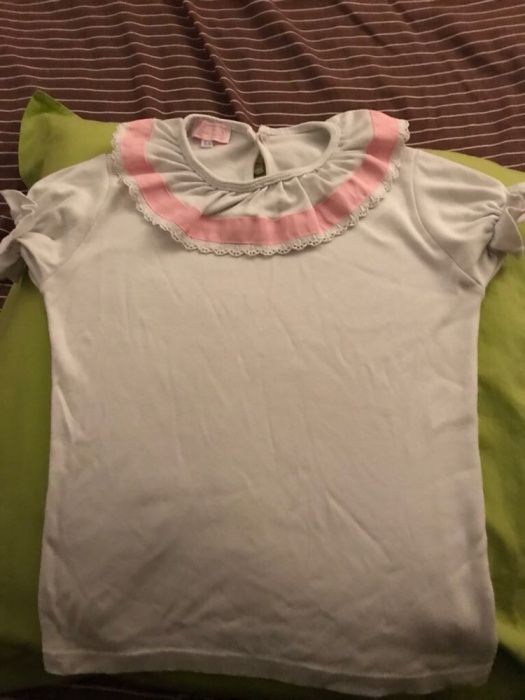 Tshirt gola pó de talco menina