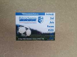 Karnet piłkarski ZKS Petrochemia Płock sezon 1998/99 II Liga