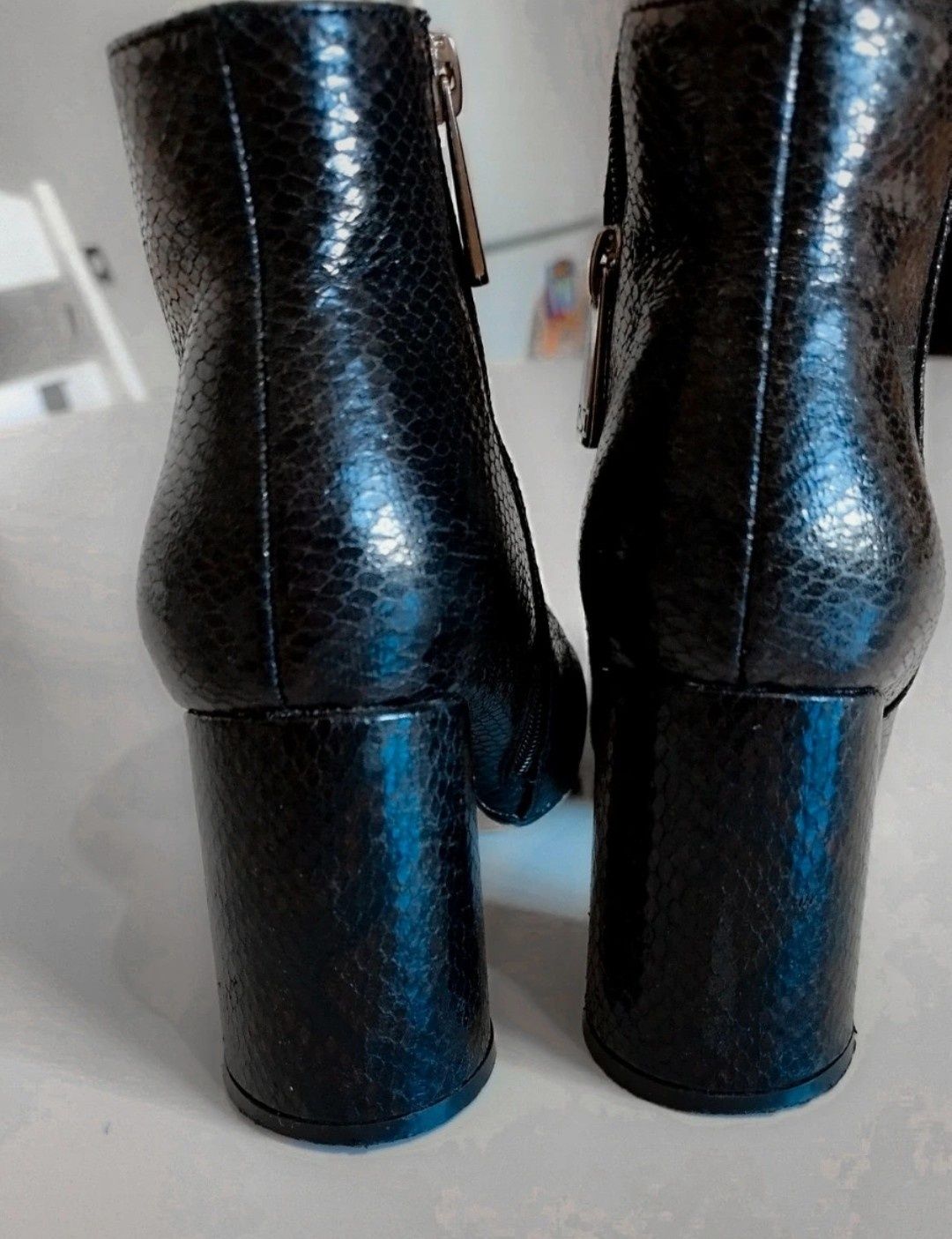Botas Seaside Cano Médio Pele Sintética Efeito Cobra