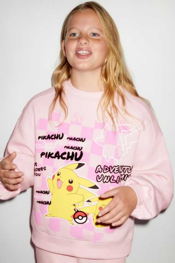 ZARA Bluza dziewczęca z motywem PIKACHU POKÉMON NINTENDO 122cm (7lat)