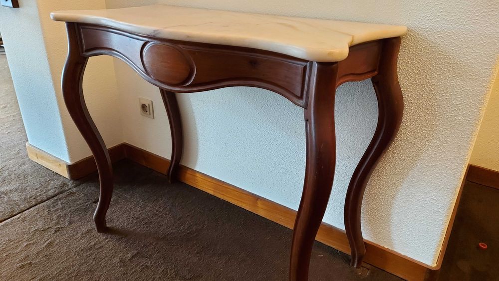 Móvel consola tampo mármore