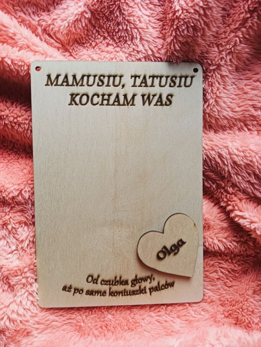 Tabliczka na odcisk dłoni - Dzień Babci i Dziadka - prezent