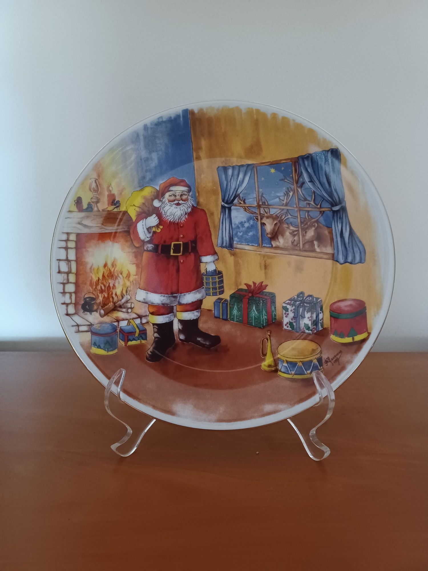 Prato de Natal n° 7 de 1993 da SPAL Porcelanas - Série limitada