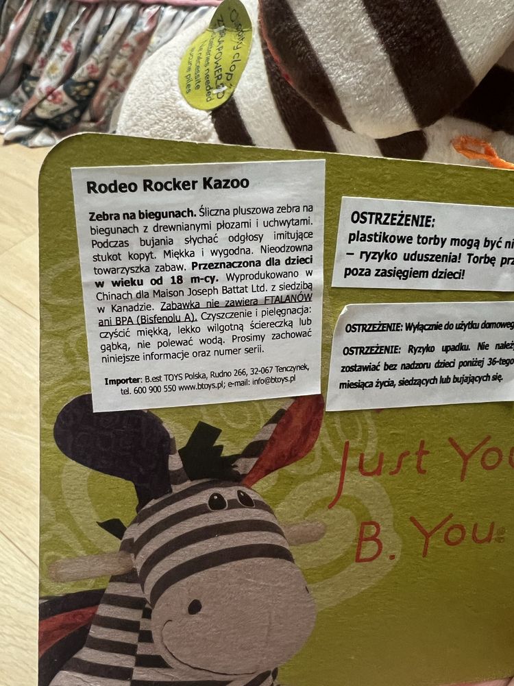 Bujaczek zebra rodeo rocker kazoo