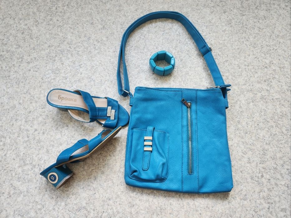 Красива сумка жіноча кольору морської хвилі