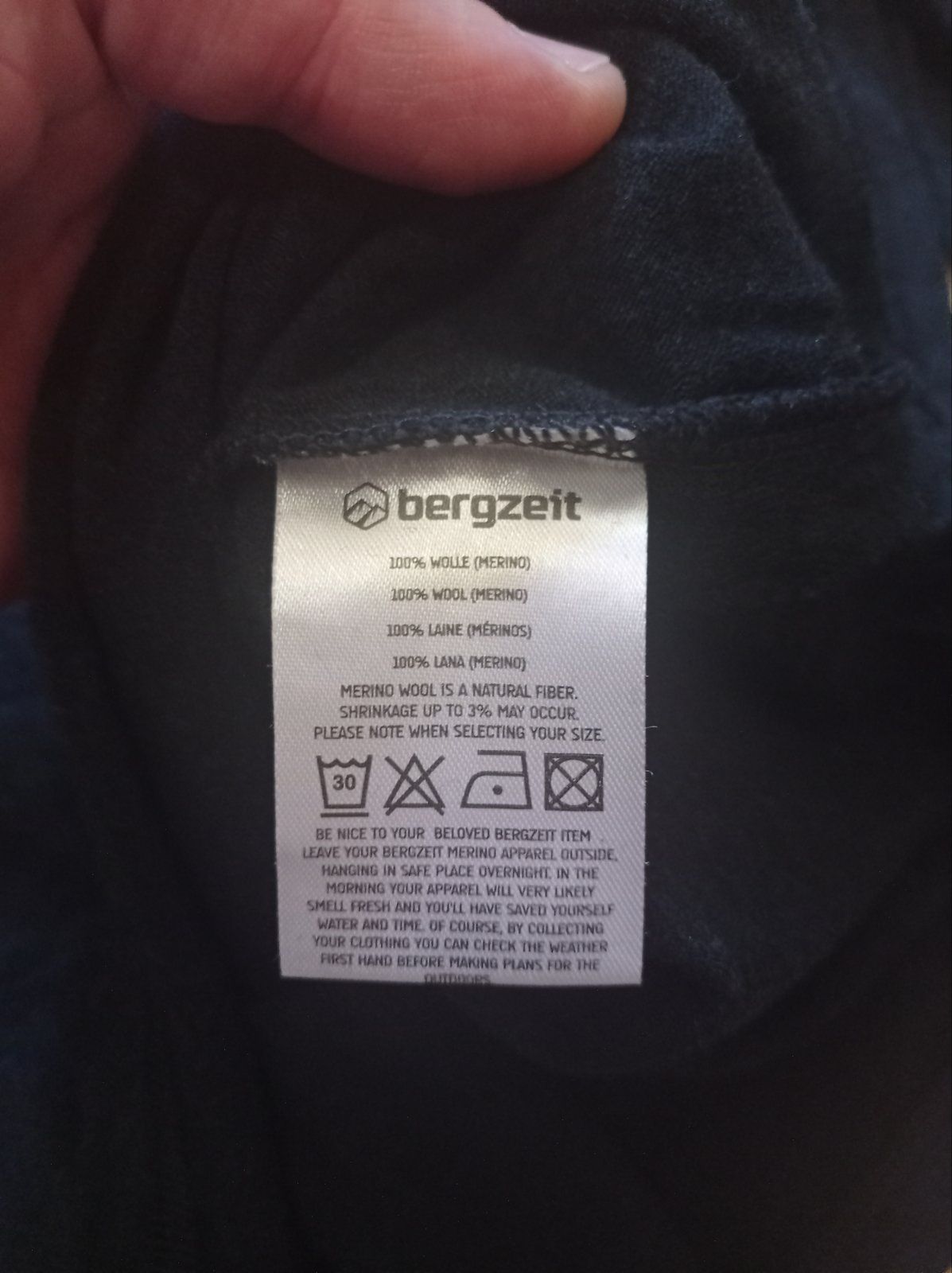 Чоловіча термобілизна, кофта Bergzeit Merino