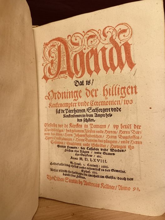 Starodruk 1591 Ordynacje kościelne w księstwie pomorskim Barnima