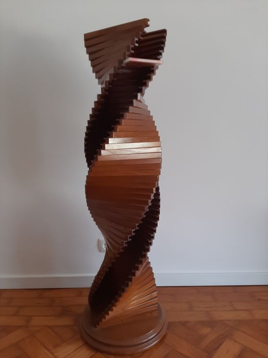 Porta CDs madeira giratório rotativo