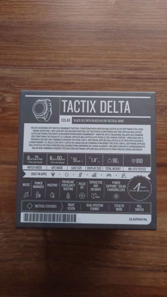 Garmin TACTIX DELTA SOLAR ballistic