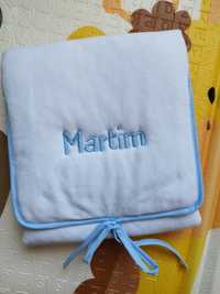 Muda-fraldas portátil personalizado com o nome Martim