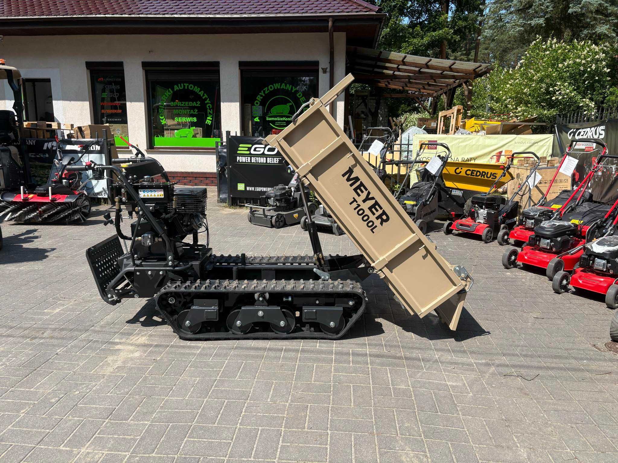 Wozidło gąsienicowe MEYER model T1000L - taczka spalinowa