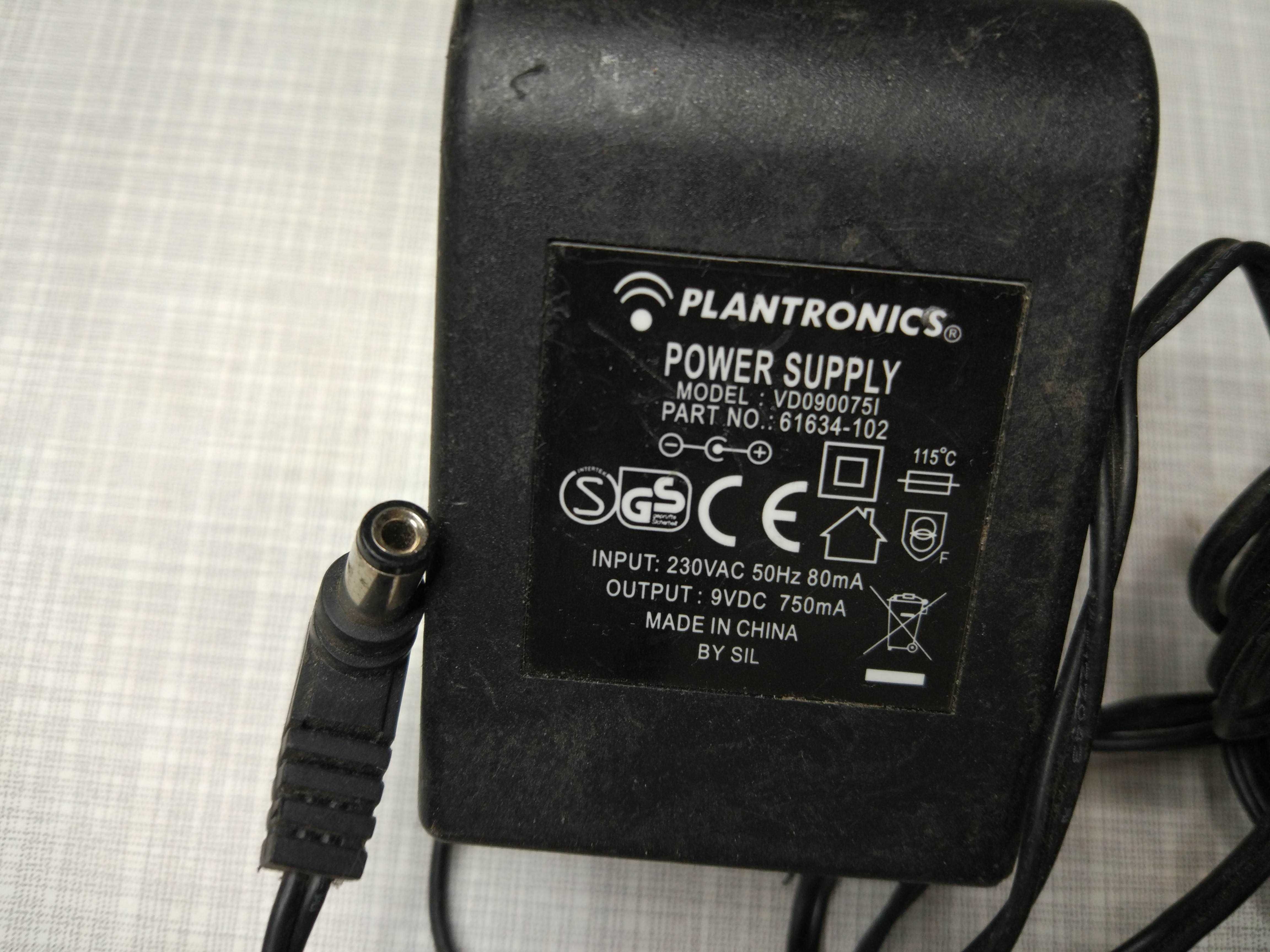 Блок питания Plantronics VD090075I 9VDC 750mA