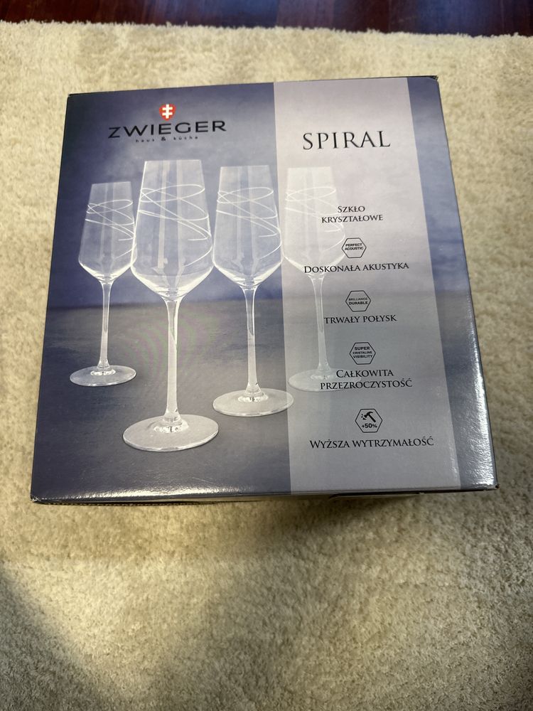 Kieliszki Spiral do wina misujacego Zwieger 6 sztuk NOWE