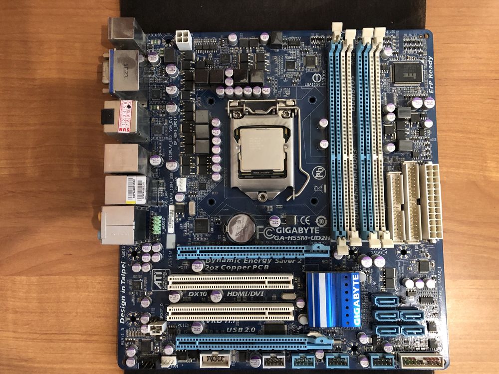Материнская плата Socket LGA 1156 GIGABYTE GA-H55M-UD2H c HDMI Б/У