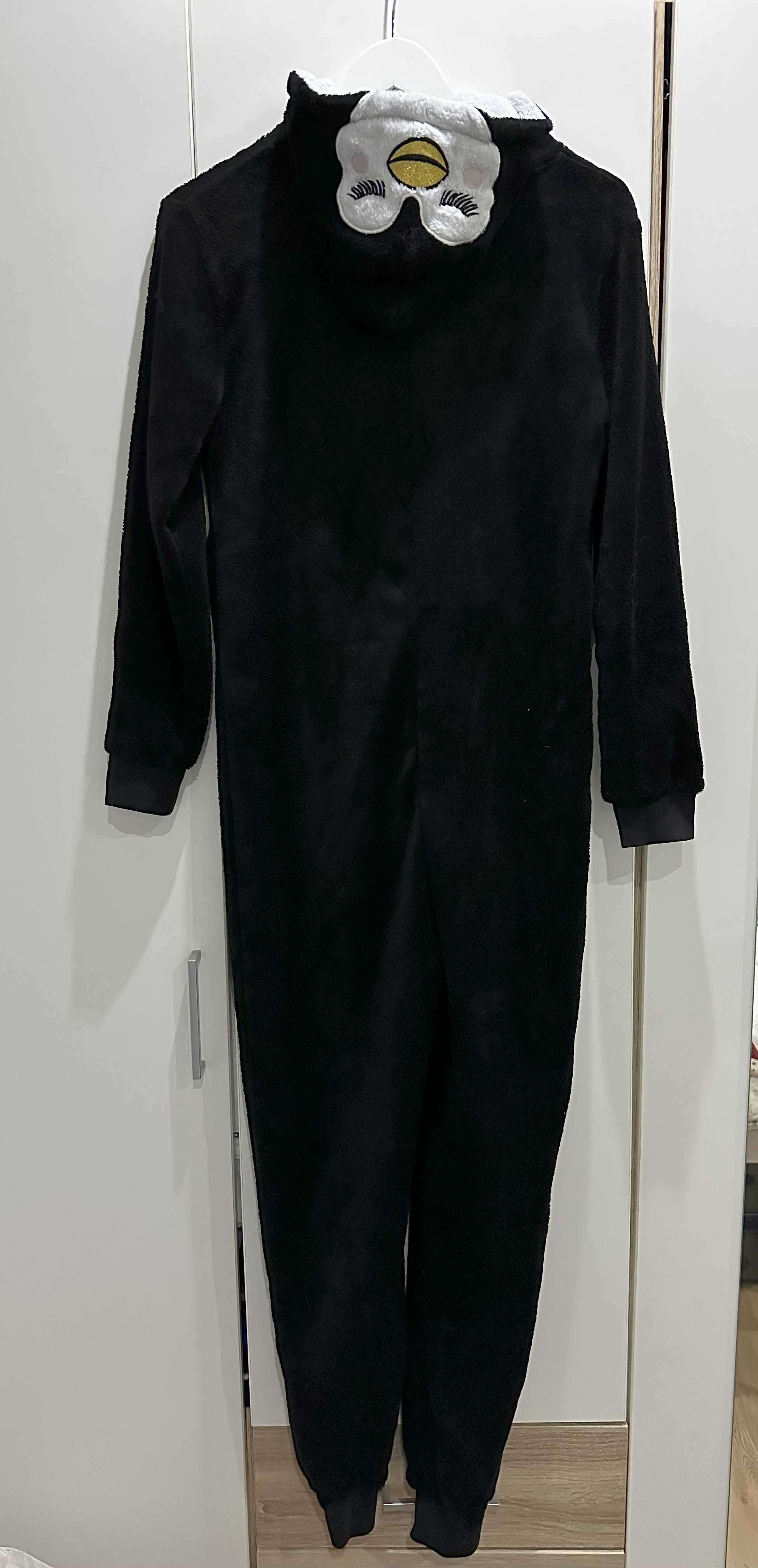 Onesie pajac pingwin M 38 Kappahl na suwak z kapturem pidżama