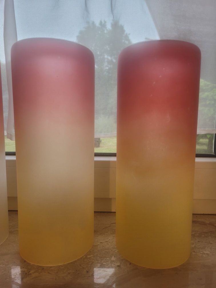 3 klosze do lampy wiszącej lub stojącej klinkiet miodowowisniowe szkło