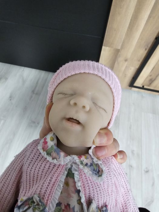 Reborn Pascale, silikonowa lalka,jak prawdziwa, otwiera usta!