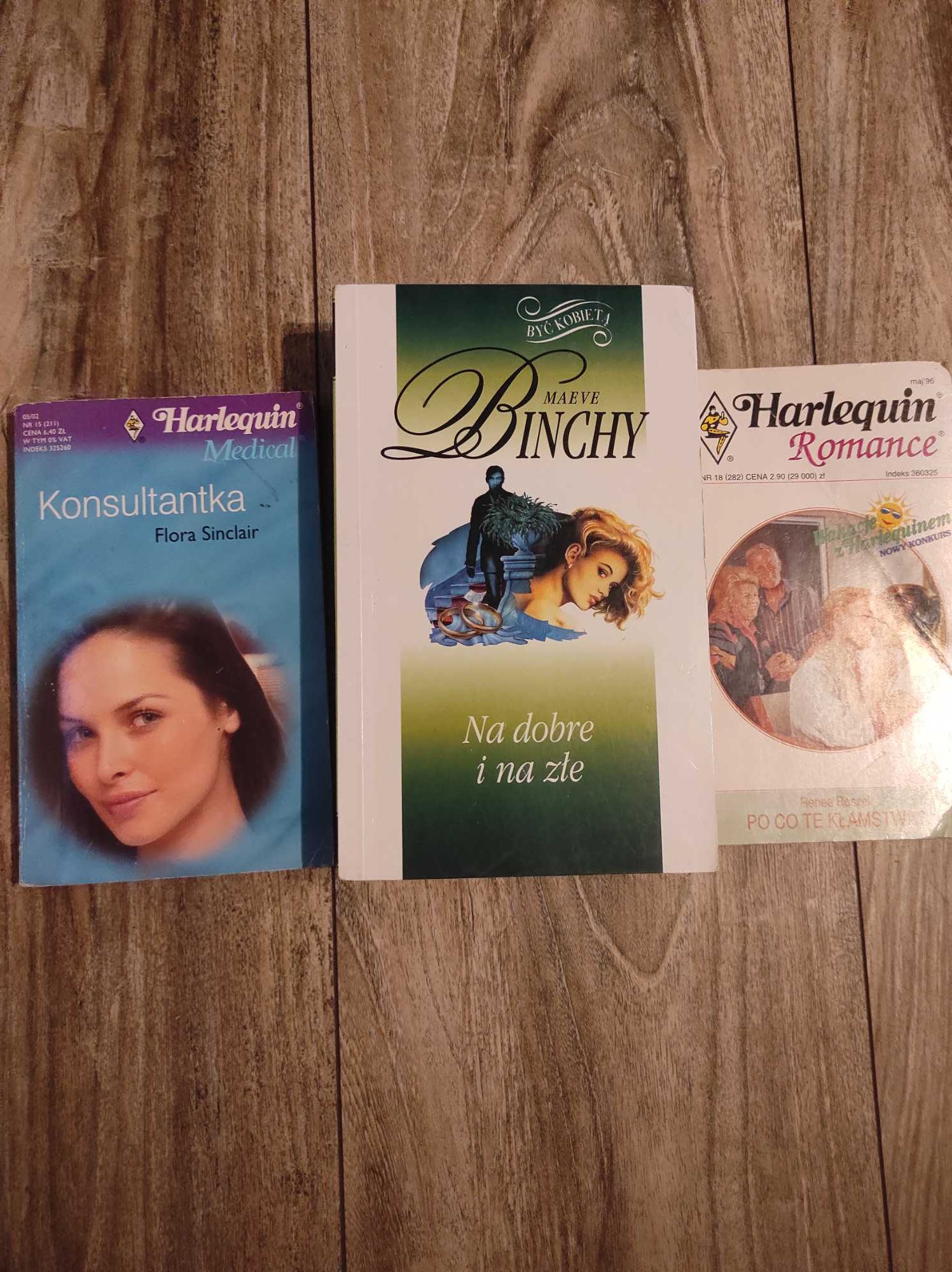 Zestaw 3 książek, romanse, Harlequin, Być kobietą