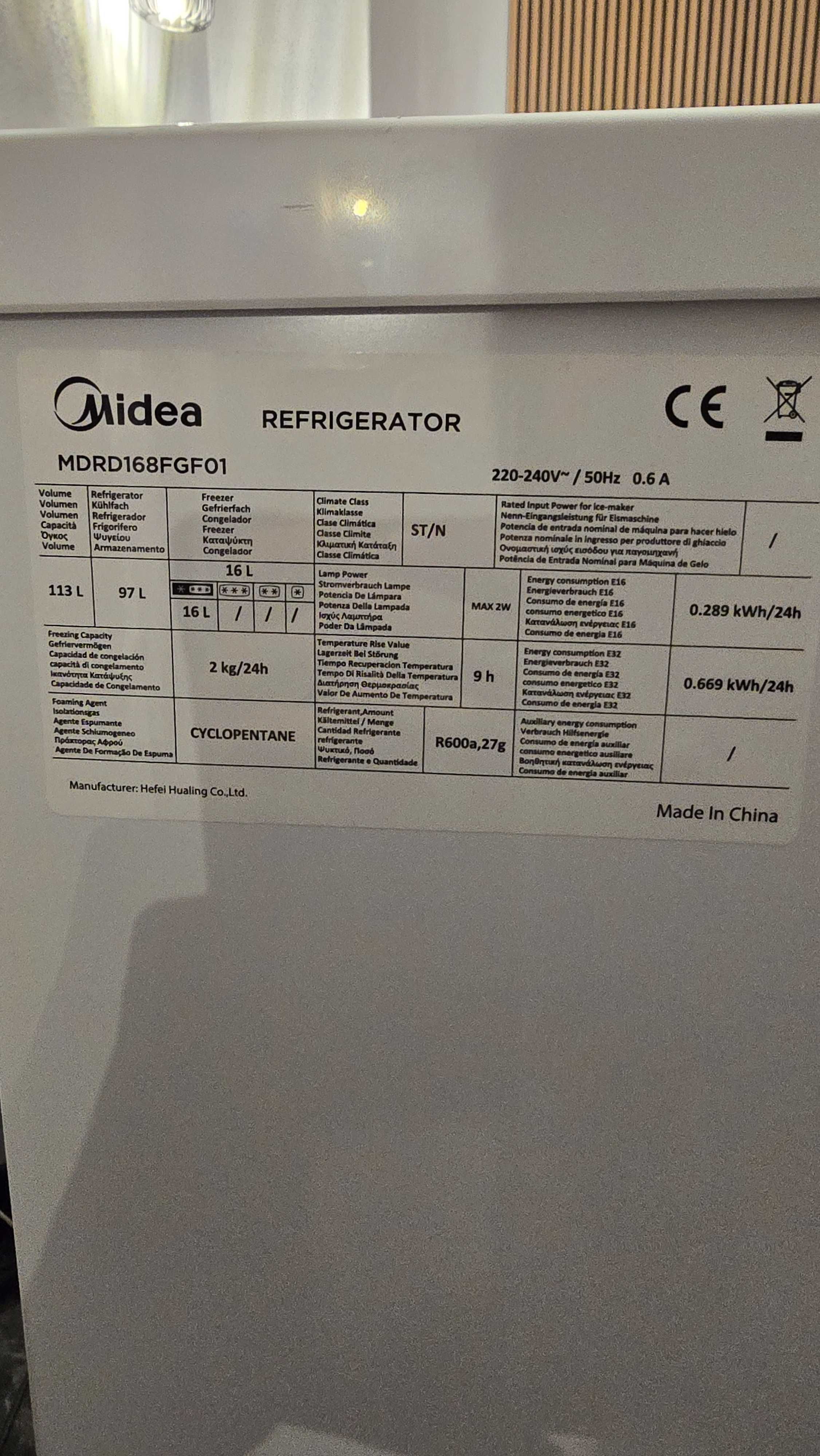 Frigorífico MIDEA 113 L
