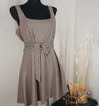 Sukienka w kratę do golfa New Look,rozkloszowana krata XL dress casual